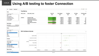 Using A/B testing to foster Connection
 