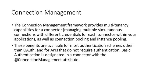 Connection management
