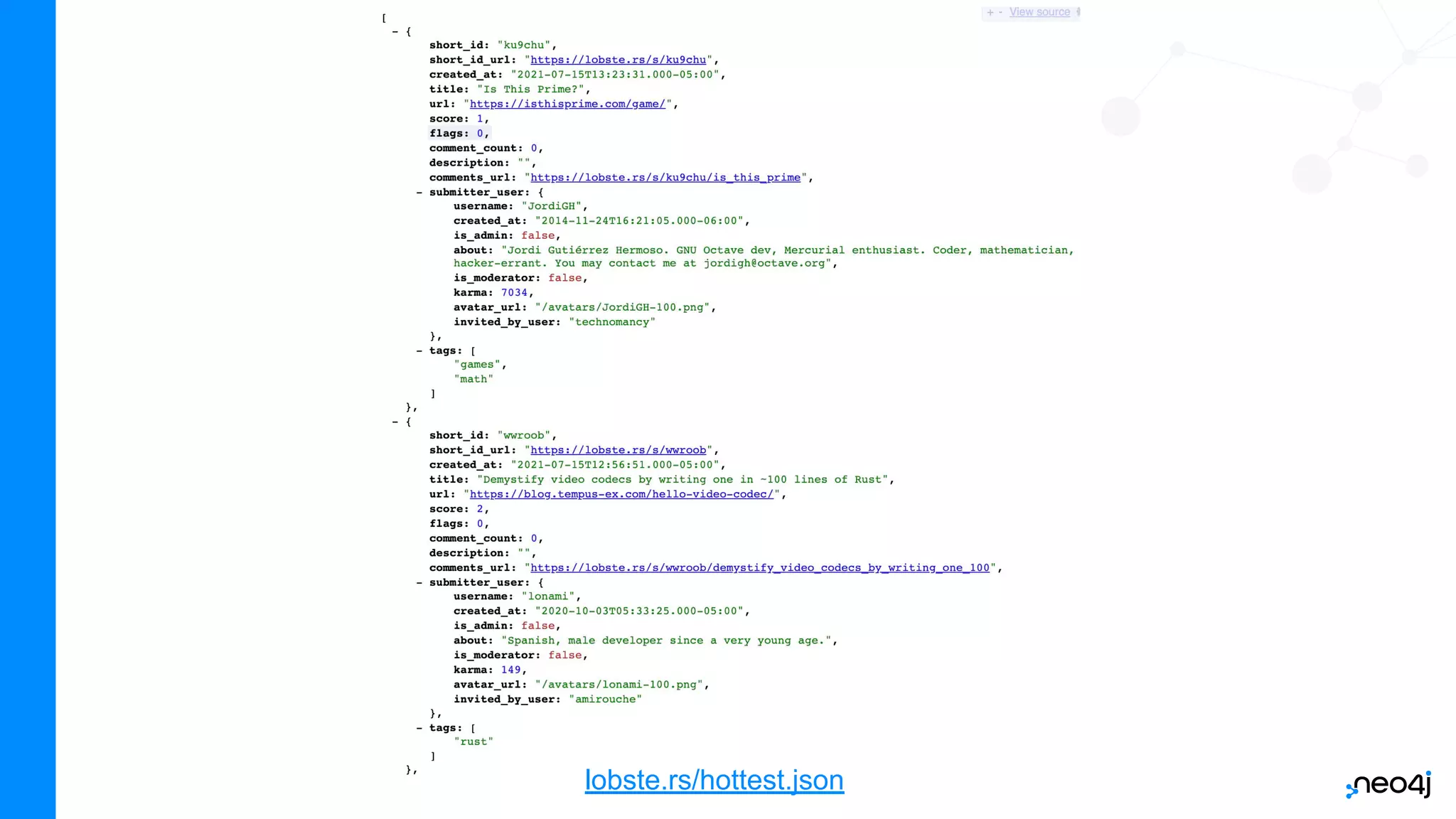 lobste.rs/hottest.json
 