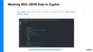 Working With JSON Data In Cypher
neo4j.com/labs/apoc/4.3/import/load-json
 