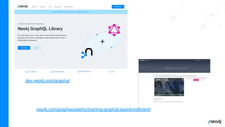 neo4j.com/graphacademy/training-graphql-apis/enrollment/
dev.neo4j.com/graphql
 