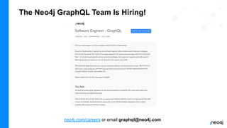 The Neo4j GraphQL Team Is Hiring!
neo4j.com/careers or email graphql@neo4j.com
 