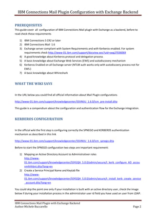 IBM Connections Mail Plugin Configuration with Exchange Backend
IBM Connections Mail Plugin with Exchange Backend
Author:M...