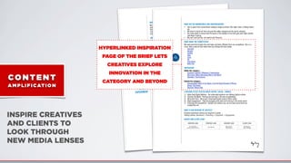 WHY IS THIS BRIEF HERE?
We need a campaign for 2014 that shatters category norms - that provokes a response - that
gives a POV - that forces people to take a side. We need an idea that works with media vehicles
including and beyond TV (think: radio, OOH, digital, social, mobile). We need creative work that
makes more noise and creates more conversation in a highly competitive category where we are
outspent and less known.
WHAT IS THE OBJECTIVE?
Build awareness by distinguishing Pinnacle Vodka as the brand that dares you to explore a more
flavor-filled world where we take ourselves a lot less seriously and have a lot more fun doing so.
WHAT IS THE BRAND PROMISE?
At Pinnacle, we stretch the boundaries of our imagination to create more fantastic flavors than
any other spirit. But the one flavor we are most proud of is our original – the premium vodka
offered at a not-so premium price.
WHO ARE WE TRYING TO INFLUENCE?
We want to connect with wide-eyed explorers (LDA - 29 yr. old men and women):
• They have an unapologetically experimental mindset.
• They know experimenting leads to more rewarding experiences.
• They’re spontaneous and always on the lookout for the next thrill – just like our brand.
• They’d rather play Truth AND Dare.
• They tend to drink more than others when playing “Never have I ever...”
• They’d rather spin the bottle than admire its fancy label.
WHAT IS THE BRAND STRATEGY?
The Pursuit of Irresistible Fun
The vodka category is full of expected pretenses – it’s portrayed with either over-the-top luxury
or over-sensationalized nightlife scenarios. Pinnacle Vodka stands apart from them by showing
there’s nothing real about that. We support the pursuit of irresistible fun. We encourage
discovery and embrace the unscripted. We raise a glass to those that fly in the face of
convention – that dare to experiment with something new – that believe it’s the unchartered
path that takes you to an elevated state.
WHAT ARE WE TRYING TO CONVEY?
Dare to experiment. Dare to discover. Dare to taste a new flavor of fun.
WHAT IS OUR VOICE?
Pinnacle exists outside the lines of the spirits category by daring you to discover and explore the
bar of infinite possibilities. The brand is always up for anything, with anyone, at any time.
The Pinnacle brand of fun...
2014
PINNACLE
CREATIVE
BRIEF
IS...
Spontaneous
Irreverent
Experimental
Unscripted
Sexy
Inclusive
IS NOT...
Expected
Traditional
Expensive
Staged
Dirty
Elite
DARE TO
EXPERIMENT
WHAT ARE THE MANDATORIES AND CONSIDERATIONS?
• Set us apart from conventional category usage occasions like night clubs, clinking cheers,
etc.
• We want to stand out from not only the vodka category but the spirits category.
• Our work needs to ensure that Pinnacle is the catalyst to fun that gets your night started
and keeps it going .
• We can’t just sell fun, we need to sell Pinnacle.
WHAT ABOUT THE COMPETITION?
We need work that breaks free and looks and feels different from our competitors. This is a
must. Take a look at their latest work by clicking the links below:
Smirnoff
Absolut
Svedka
Skyy
Ciroc
UV
Grey Goose
Ketel One
INSPIRATION
Within the category...
Southern Comfort | Whatever’s Comfortable
Dos Equis | Most Interesting Man in the World
Heineken | The Entrance
Outside the category...
Cosmopolitan Hotel in Las Vegas | Just the Right Amount of Wrong
Diesel | Be Stupid
Ray Ban | Never Hide
5 REASONS TO GET EXCITED ABOUT DIGITAL, SOCIAL + MOBILE
1) Wide-Eyed Digital Natives - Our wide-eyed explorers are lifelong digital natives
2) Sharing The Night - Posting and pinning is the new scrapbooking
3) We’ve Got Fans - We’ve got a disproportionate share of them online
4) High Engagement - They are engaging with what we’re doing in the social space
5) Eclipsing the Competition - Despite our relative size, we are more social than our
competitive set
WHAT IS OUR MEASURE OF SUCCESS?
Increase awareness among our target by 5 points
Testing criteria: Awareness = Branding + Enjoyment + Engagement
AGENCY AND CLIENT LEADS
CREATIVE LEAD STRATEGY LEAD ACCOUNT LEAD CLIENT LEAD
Joe Sciarrotta /
Donna Charlton-Perrin
John Manley Becky Getz /
Katie Wesch
Deb Boyda /
Jason Dolenga
HYPERLINKED INSPIRATION
PAGE OF THE BRIEF LETS
CREATIVES EXPLORE
INNOVATION IN THE
CATEGORY AND BEYOND
CONTENT
AMPLIFICATI ON
INSPIRE CREATIVES
AND CLIENTS TO
LOOK THROUGH
NEW MEDIA LENSES
 