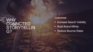 7
© 2019 Lyons Consulting Group, a Capgemini Company
Outcomes
WHY
CONNCTED
STORYTELLIN
G?
 Increase Search Visibility
 Build Brand Affinity
 Reduce Bounce Rates
 