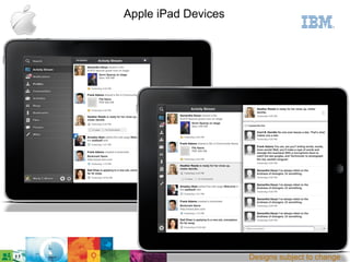 Apple iPad Devices




                         © 2011 IBM Corporation   20


                     Designs subject to change
 