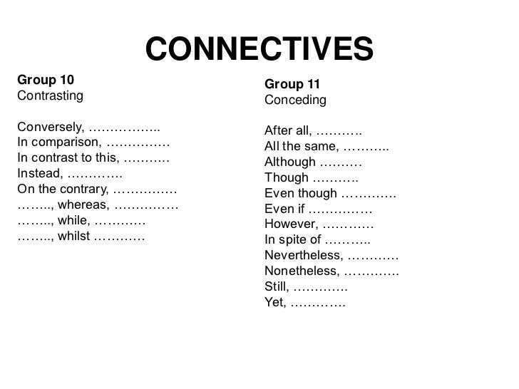 Connectives Project Meine Top 10 Connectives – Meine Top 10 connectives – NTBA
