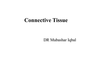 Connective Tissue
DR Mubashar Iqbal
 