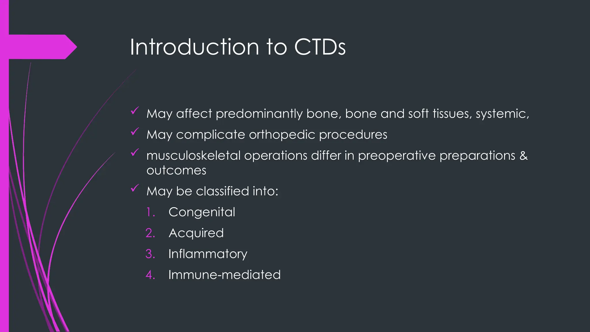 connective tissues diseases necessary for the diagnosis of