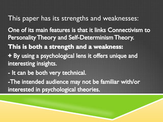 This paper has its strengths and weaknesses:  