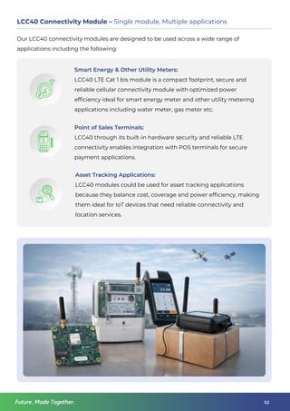 LCC40 LTE Cat 1 Module for Secure IoT Connectivity | PDF