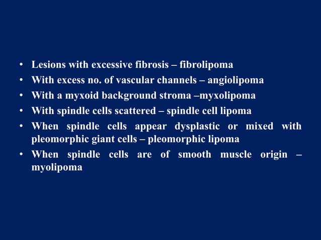 benign and malignant tumors of connective tissue origin | PPTX | Dental ...