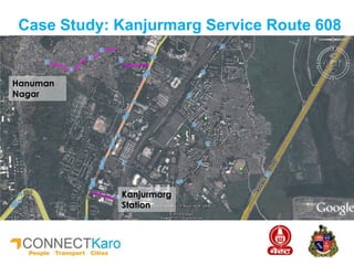 Case Study: Kanjurmarg Service Route 608
Kanjurmarg
Station
Hanuman
Nagar
 