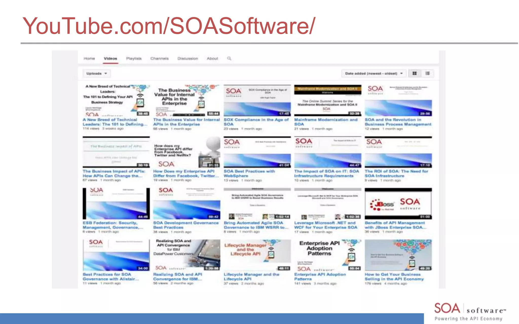 YouTube.com/SOASoftware/
 