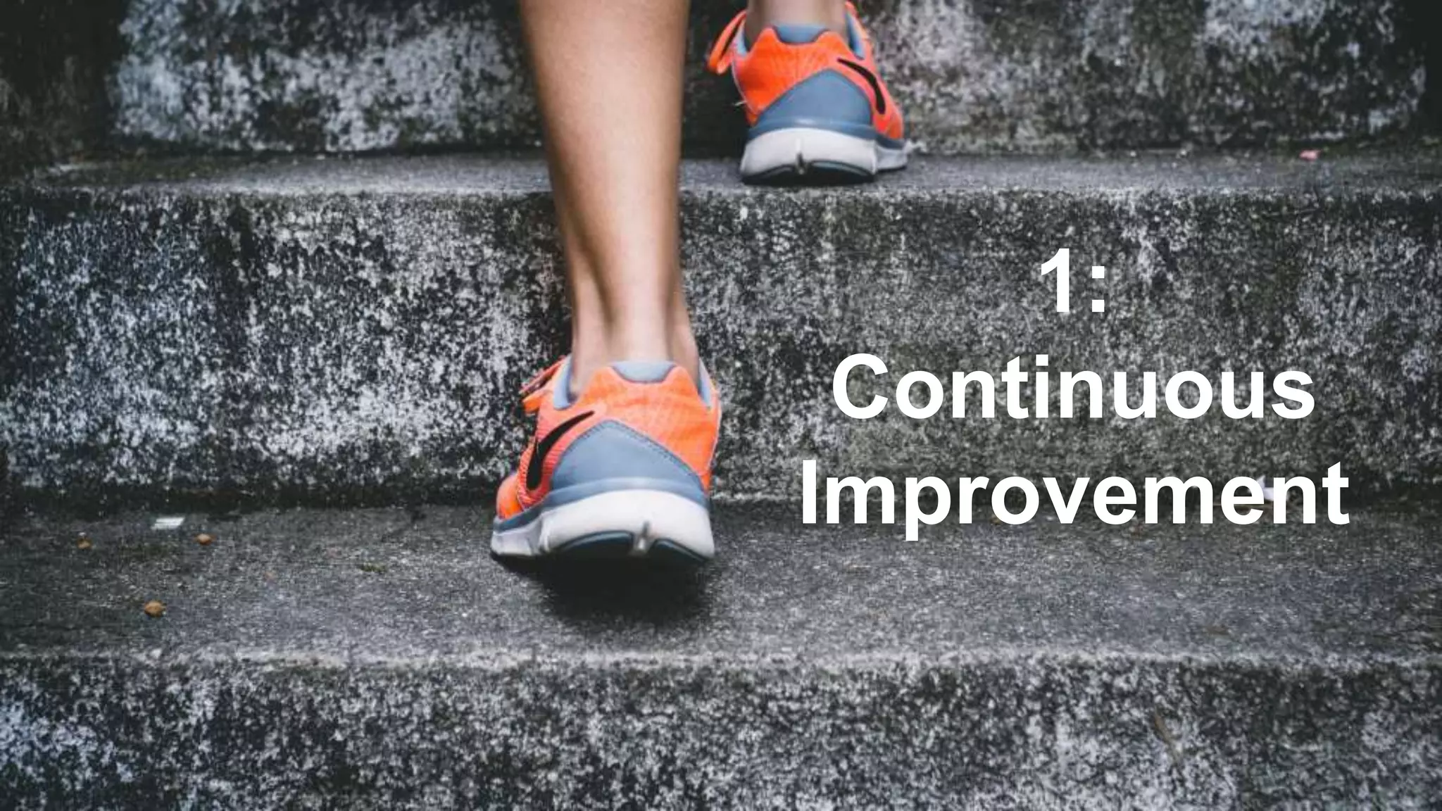 1:
Continuous
Improvement
 