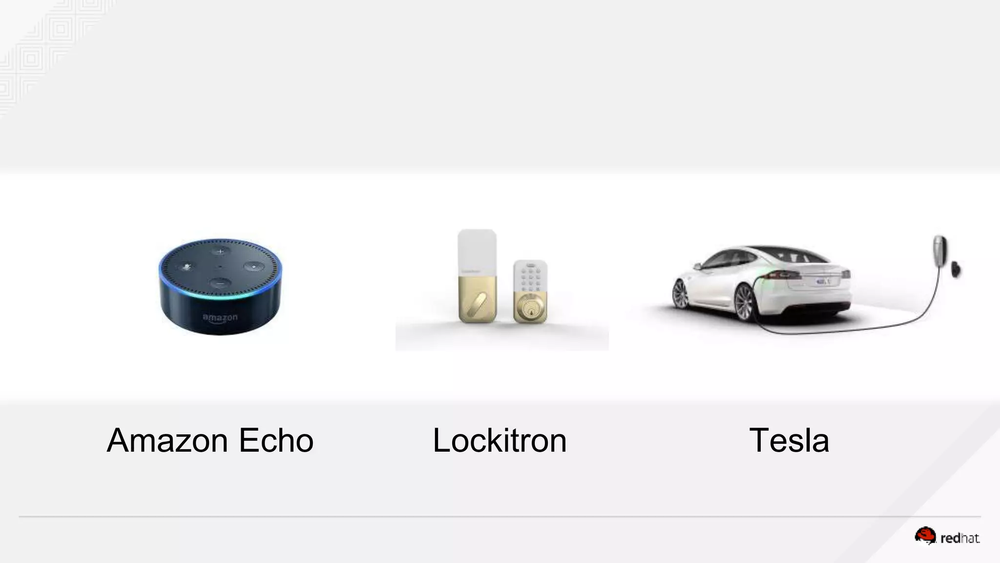Amazon Echo Lockitron Tesla
 