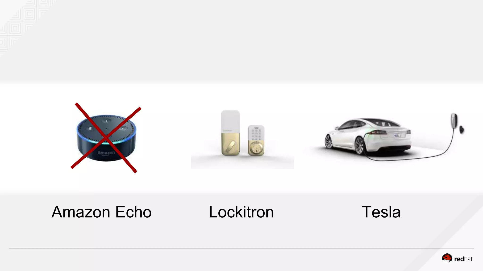 Amazon Echo Lockitron Tesla
 