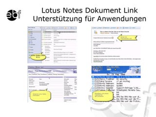 Lotus Notes Dokument Link Unterstützung für Anwendungen 