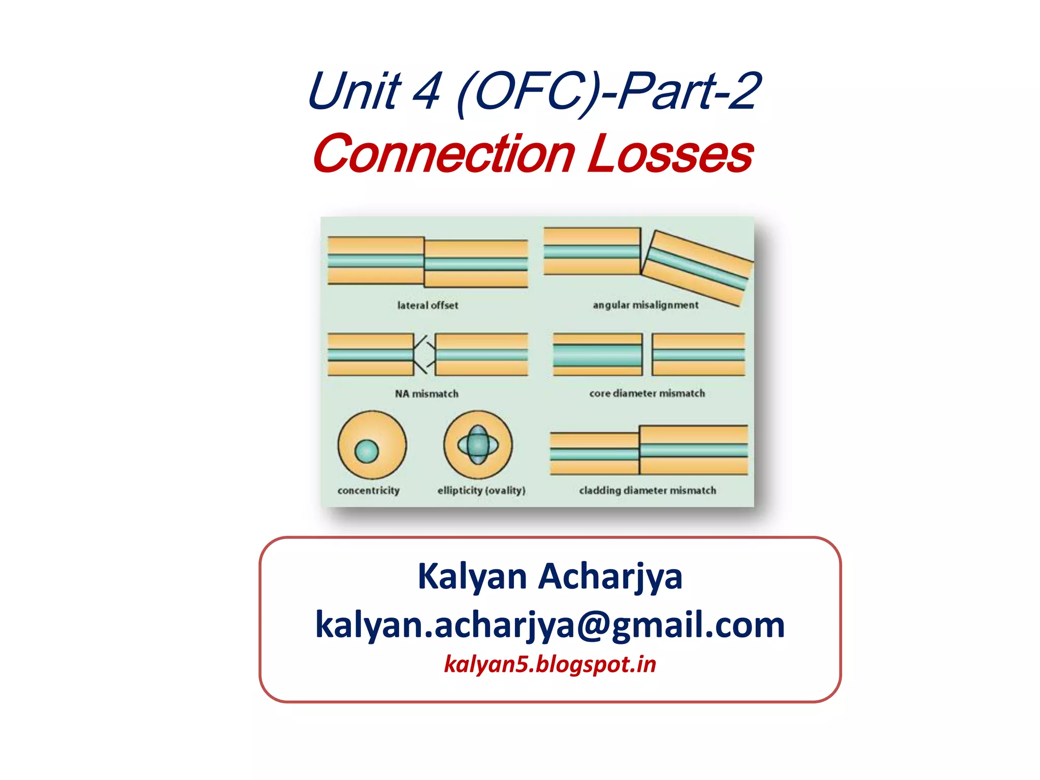 Connector losses Optical Fiber Cable | PDF