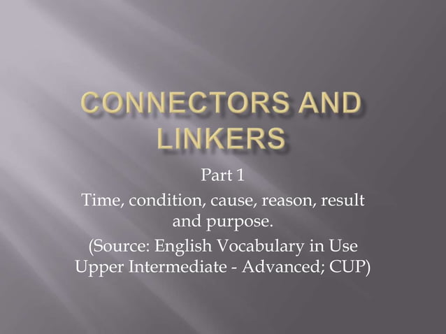 Connectors and linkers | PPT