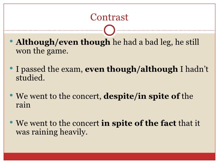 Connectors Time Contrast Purpose Condition