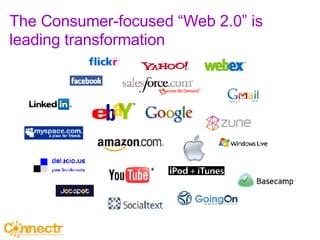 The Consumer-focused “Web 2.0” is leading transformation 