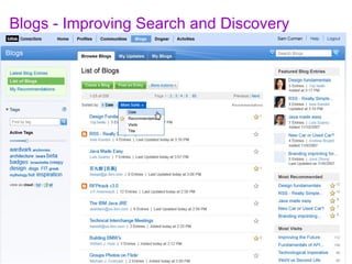 Blogs - Improving Search and Discovery 