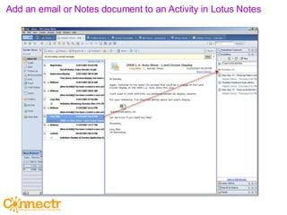 37 Add an email or Notes document to an Activity in Lotus Notes 