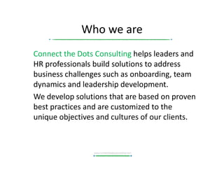 Connectthe Dots Overview