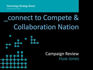_connect to Compete &
   Collaboration Nation


            Campaign Review
                 Huw Jones
 