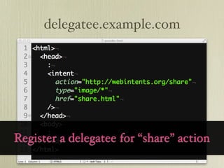 delegator.example.com




Invoke “share” action delegation
 