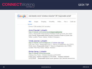 2018-04-03www.bctalents.ca30
GEEK TIP
 