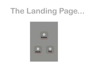 The Landing Page...
 