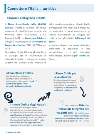 Viaggiare in Italia 10
Ob.B.2 -
Adeguare
la rete
infrastrutturale
per migliorare
accessibilità e
intermodalità
Piano
Strat...