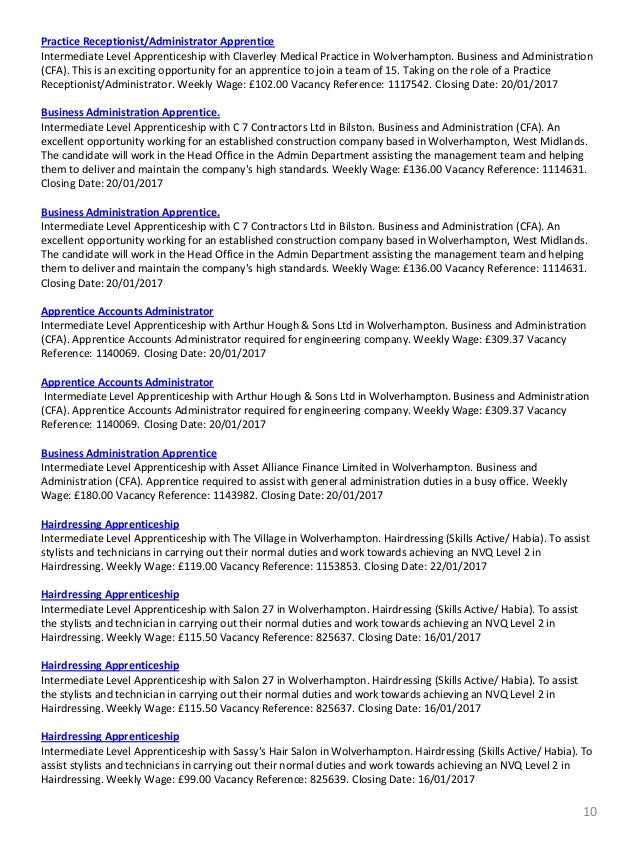 connexions newsletter 13th jan2017 business administrator duties