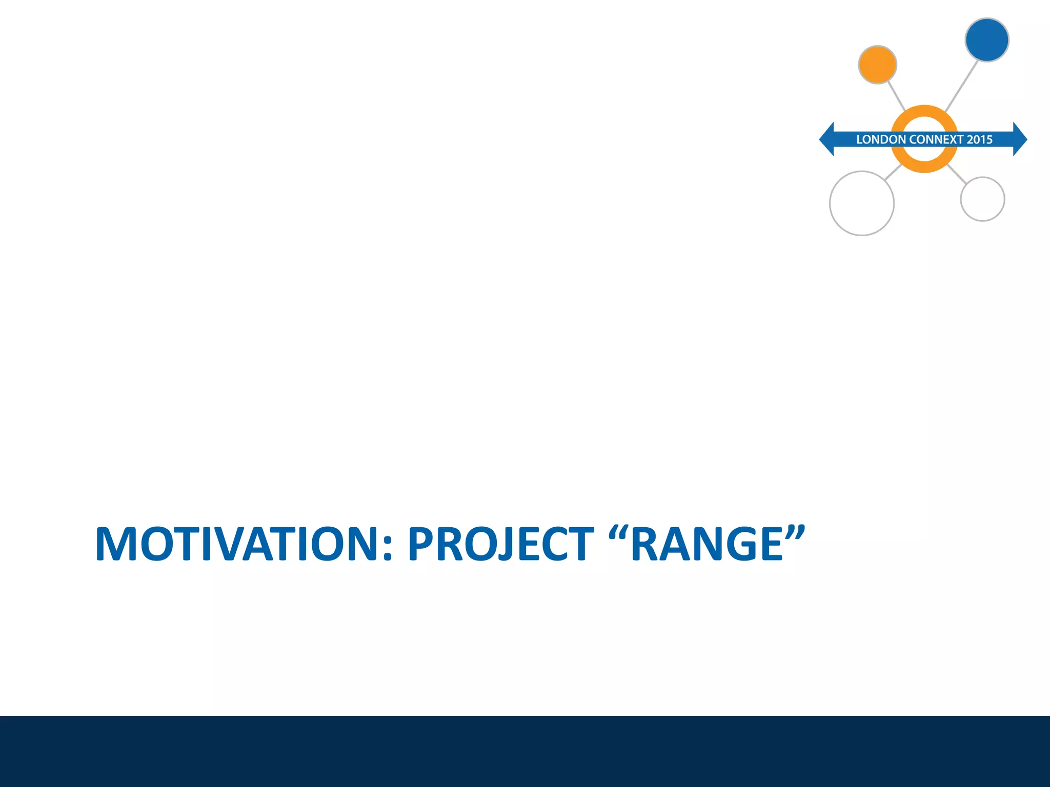 MOTIVATION: PROJECT “RANGE”
 