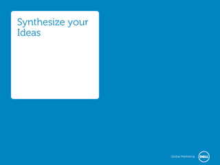 Global Marketing
Synthesize your
Ideas
 
