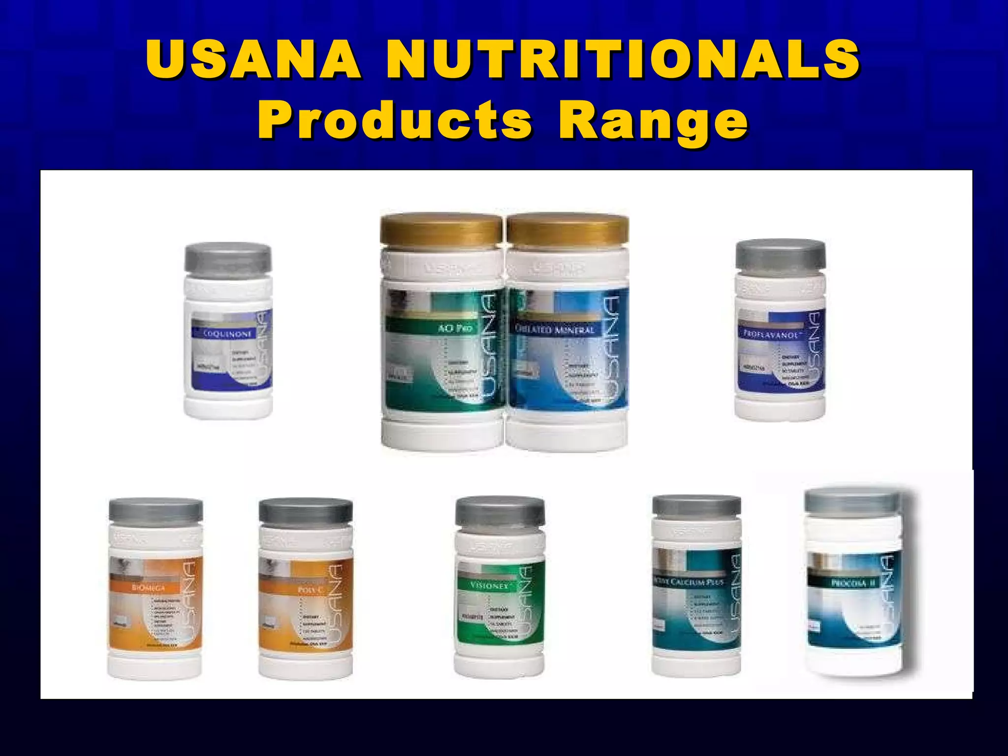 USANA NUTRITIONALS Products Range 