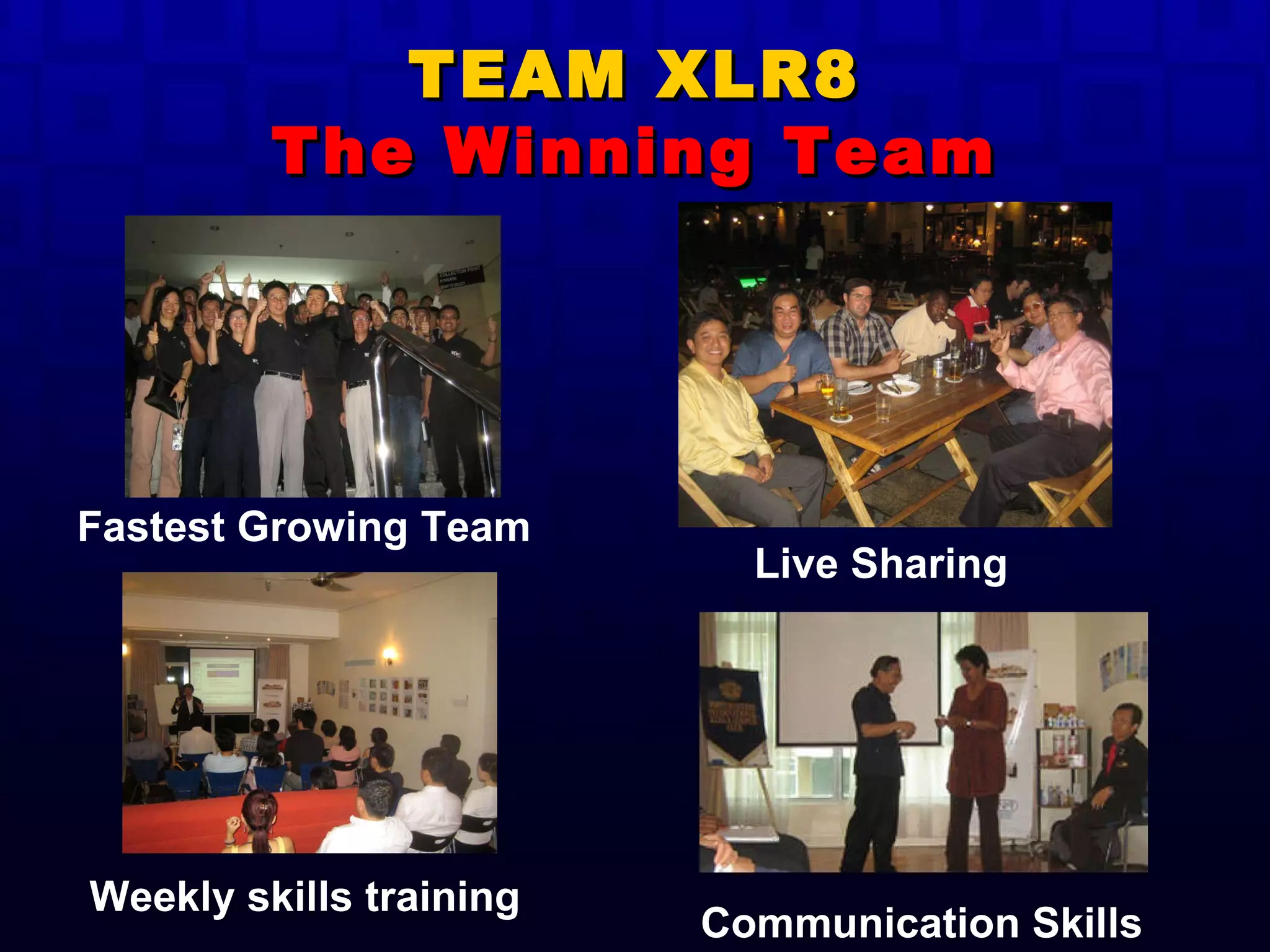 Weekly skills training Fastest Growing Team TEAM XLR8 The Winning Team Live Sharing Communication Skills 