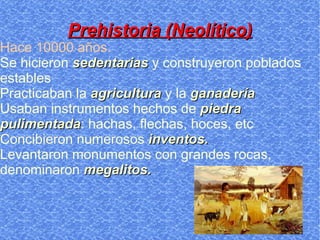 La historia utiliza fuentes  (El estudio de la historia) Fuentes Materiales : son los objetos o restos de  objetos utilizados en otras épocas  