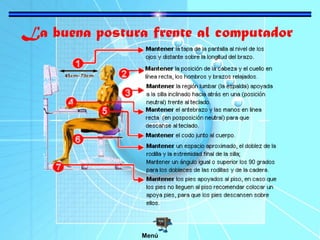 La buena postura frente al computador

Menú

 