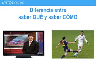 Diferencia entre
saber QUÉ y saber CÓMO
 