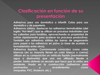 Conociendo Los Adhesivos