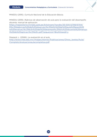 Evaluación formativa - fasciculo para nombramiento docente 2022 | PDF