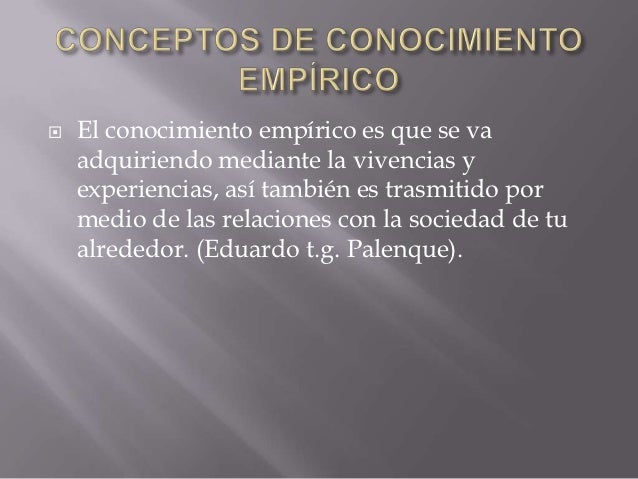Conocimiento empírico
