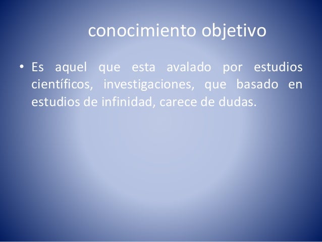 Conocimiento objetivo