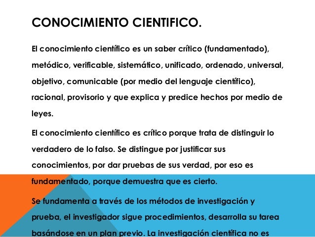 Conocimiento ordinario y cientifico Slide 4