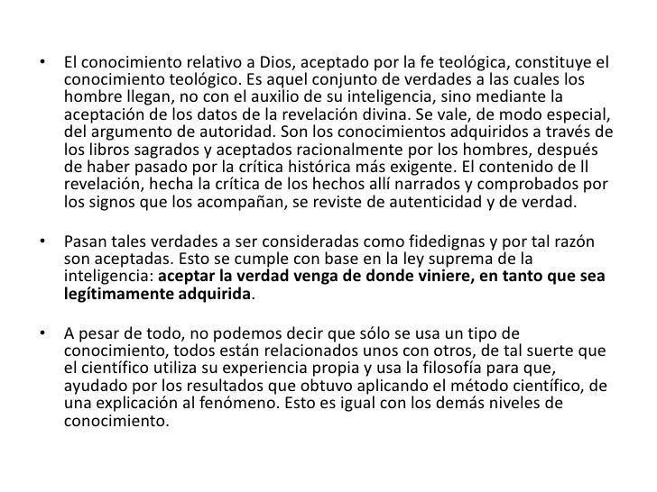 Conocimiento teologico
