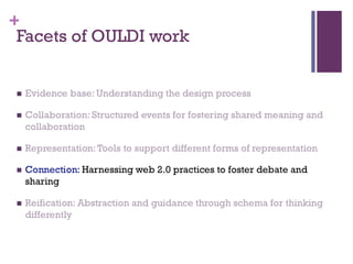 Facets of OULDI work 
