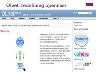 Olnet: redefining openness 